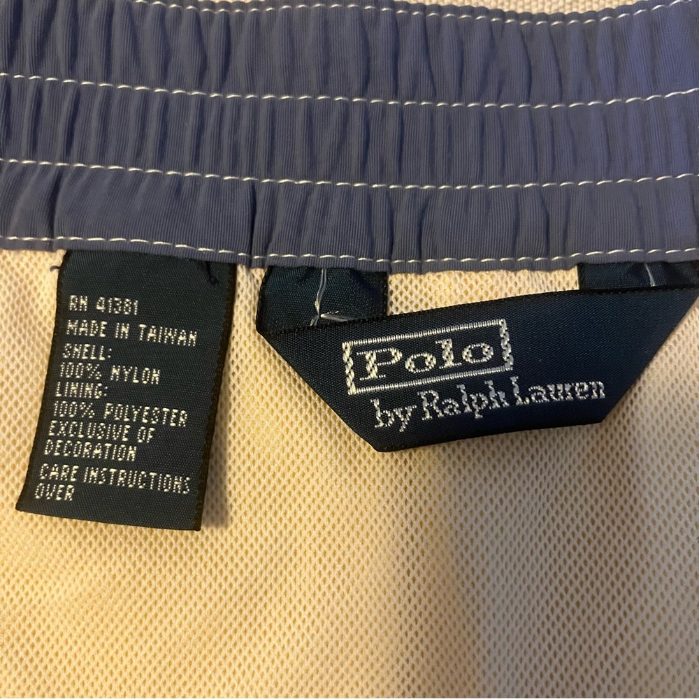 Polo Ralph Lauren swim trunks men sz Large yellow vacation beach cruise resort - Picture 7 of 9